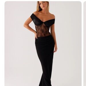 Black Lace Maxi Dress